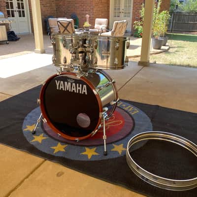 Yamaha Vintage 9000DA 4pc Chrome Over Wood Drum Set image 5