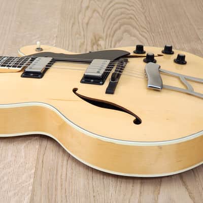 1970s Hagstrom Jimmy D'Aquisto Archtop Electric Guitar Blonde Sweden w/ Case image 10