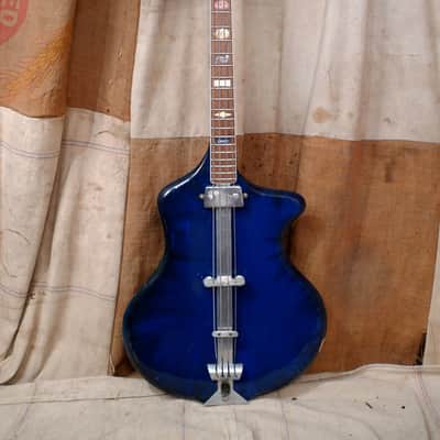 Wandre Spazial Bass Guitar 1960's Blue Smoke image 1