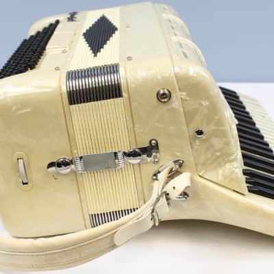 Vintage 1960's Titano Custom Built Accordion, Pearloid, Made in Italy, Offered As Is image 6