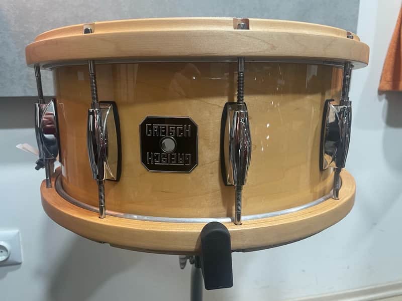 Gretsch Full Range Maple 14x6.5 with Wood Hoops - Natural image 1