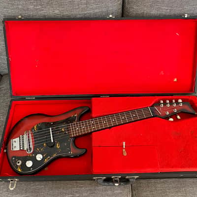 1965 Tombo Ukulet Mini Electric Guitar with AMP in Case! RARE Japanese image 7