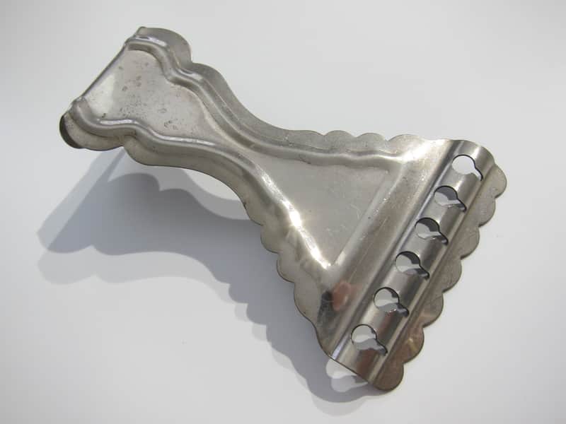 Kay Flat Top Guitar Tailpiece Authentic Vintage Part Circa-1950s-1960s-Chrome image 1