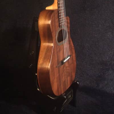 Handmade Gypsy Concert Ukulele, ArchBack Curly Wanut, Acacia MOP & Abalone Inlay, Soft-bag, Bruce Wei GUT15-2009 image 5