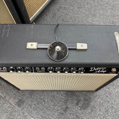 Fender Deluxe 2-Channel 20-Watt 1x12" Guitar Combo 1963 - Black Panel Face image 2