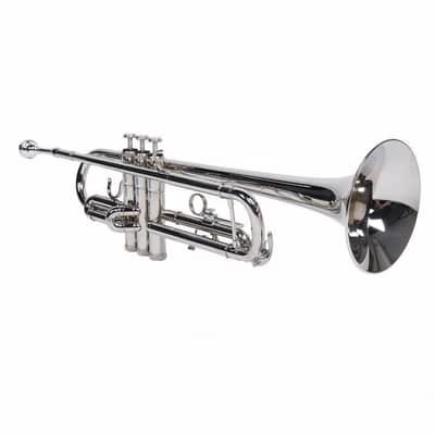 School Band Student Professional Concert Brass Student Bb Trumpet Silver image 2