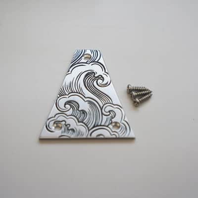 Engarved Silver Guitar Truss Rod Cover with Screws image 8