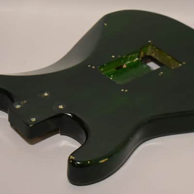 Unbranded S-Style Guitar Body HSH Floyd Rose Translucent Green image 7