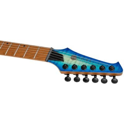 Spira S-500 QAB 500 Series Double Cutaway Mahogany Quilted Maple Top Canadian Roasted Maple Neck 6-String Electric Guitar image 8