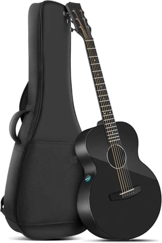 Acoustic-Electric Guitar X3 Pro Mini Carbon Fiber Travel Guitar - 36" 3/4 Size with Built-in Effects & Wireless Speaker, Includes Gig Bag & Cables - Ideal for Professional & Stage Performance image 1