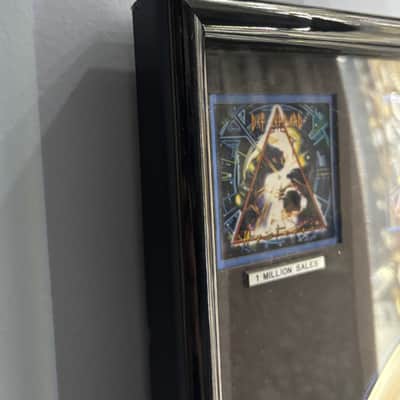RARE Def Leppard RIAA Hysteria Award Presented To Steve Clark Gibson Guitar 10 Million Copies image 5