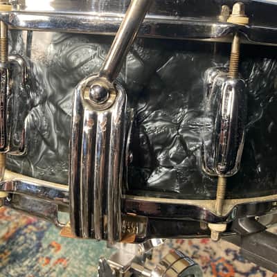 Slingerland -  1960s, 5.5x14" 8-lug 1 Ply Gene Krupa Radio King Model Snare Drum, Clamshell, Black Diamond Pearl image 10