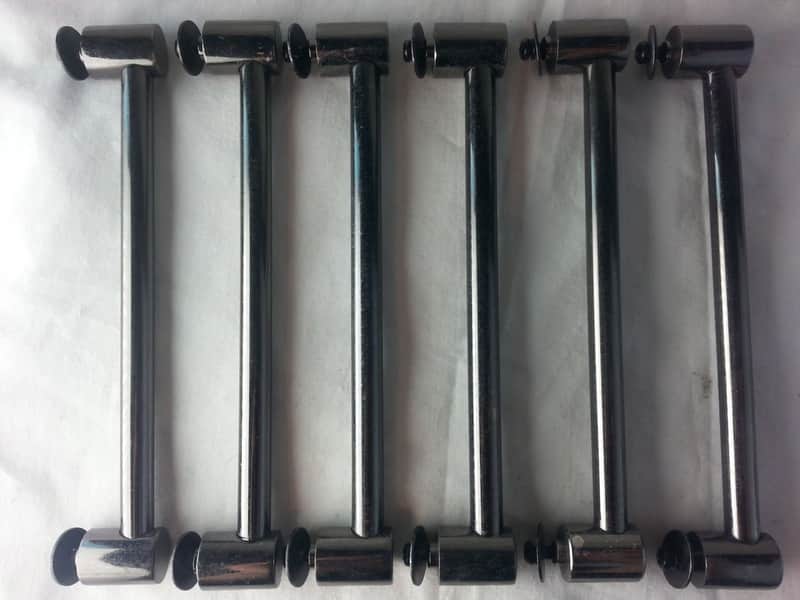 *Custom 6x Tube Lugs Black Nickel 6"Hole Spacing 10/12/13" Toms Drums Set/Kit* image 1