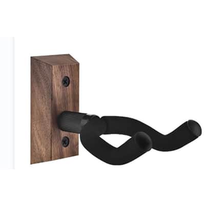 NEW Universal Guitar Hanger Stand Black Walnut Wood with Wall Hook New image 1