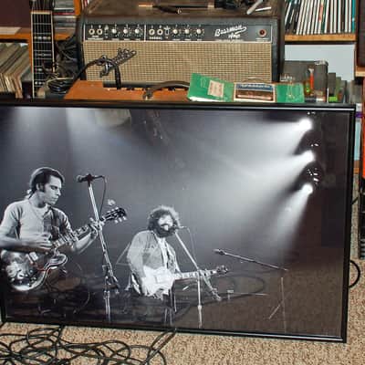 Grateful Dead Jerry Garcia playing his Gibson Custom "Peanut Guitar"  36x24 Concert Photo-1971 image 2