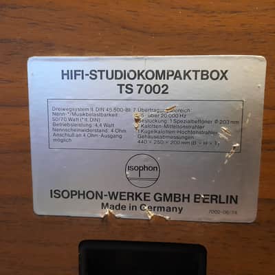 Isophon TS 7002 Hi-Fi-Studiokompaktbox Monitor image 4