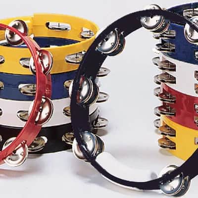 Rhythm Tech TC4020 True Colors Tambourine. White 10"