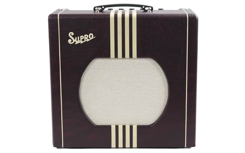 Supro Delta King 12 Burgundy White image 1