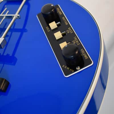 2013 Hofner Bass GL-VB-60-R Gold Label German  Lefty Blue with OHSC #6037 image 6