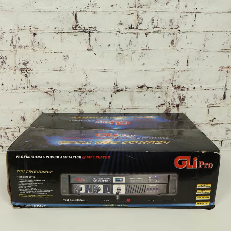 GLI Pro (Black) XPA-7 Professional Power Amplifier 4000W DJ Rack Mount AMP image 1