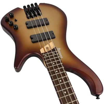 Ibanez EHB600 Ergonomic Headless 4-String Bass Charred Champagne Burst Matte image 6