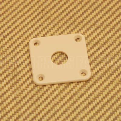 AP-0633-028 Square Jack Plate For Les Paul® Guitar/Bass - Cream Plastic