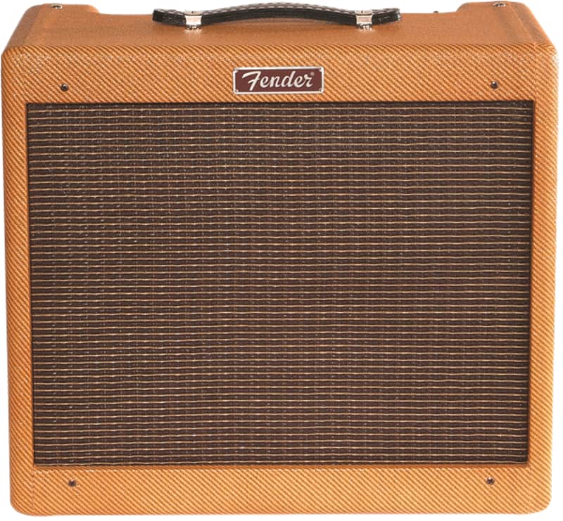 Fender Blues Junior 15 Watt Lacquered Tweed 1x12" Tube Guitar Combo Amplifier image 1