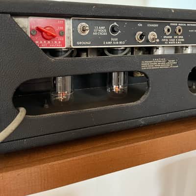 Fender Bandmaster "Drip Edge" 50-Watt 2-Channel Guitar Amp Head 1968 - 1969 - Silverface image 9