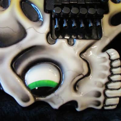 ESP Carved Flaming Skull 1995 - Flaming Skull image 3