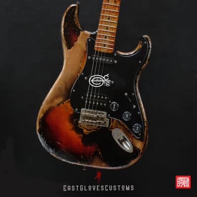 Fender Stratocaster Sunburst HSS Heavy Aged Relic by East Gloves Customs image 16