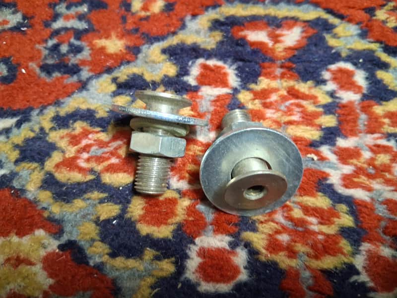 Fender Amp Piggy Back Cabinet Thumb Screw Sockets Vintage Original Parts 1950s-60s-70s - Nickel/Silver Original Patina image 1