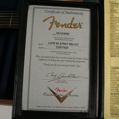 Fender Custom Shop Late 1962 Stratocaster Relic with Closet Classic Hardware Rosewood Fingerboard Aged Aztec Gold CZ577433 image 11
