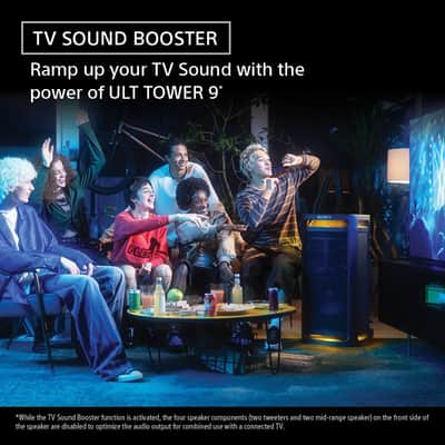 Sony ULT Tower 9 Bluetooth Karaoke Party Speaker w/Carrying Handle and Wheels image 11
