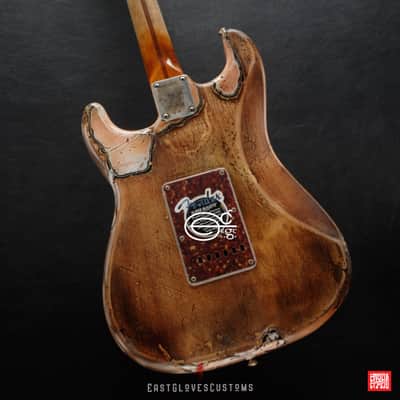 Fender Stratocaster 60th Anniversary Shell Pink Heavy Aged Relic by East Gloves Customs image 7
