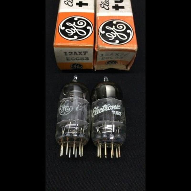 MATCHED NOS PAIR GE 12AX7 ECC83 Fat Plate VINTAGE Audio VACUUM TUBES 8.9843 image 1