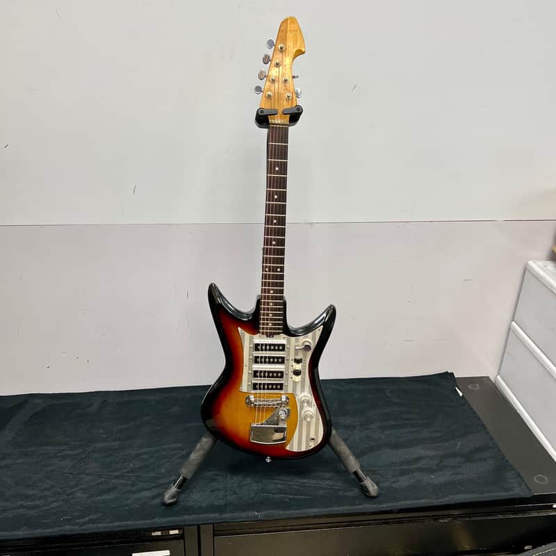 Vintage Silvertone Model 759 1437 Teisco 1960's Sunburst Electric Guitar Made in Japan Guitar image 1