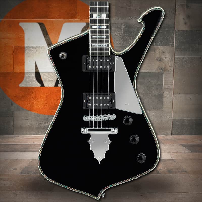 Ibanez Paul Stanley Signature 6 String Electric Guitar w/Case - Black (PS10BK) image 1