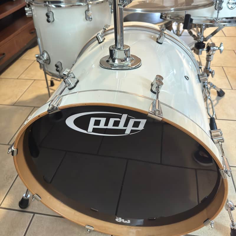 PDP PDCM1822KKBL Concept Maple Series 18x22" Bass Drum with Chrome Hardware 2010s - White image 1