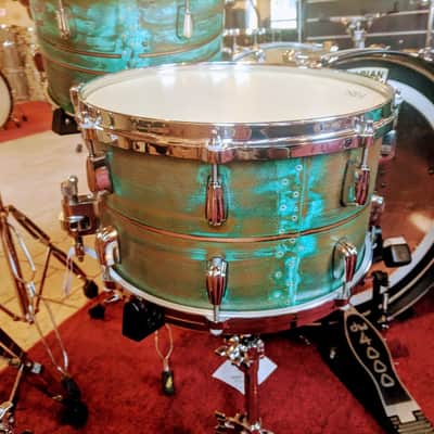 Q Drum Co. Copper 4pc Shell Pack Patina Drum Set image 8