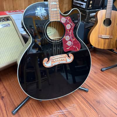 Epiphone J-200 EC Studio Acoustic Electric Guitar- 2025- Ebony- New! image 4