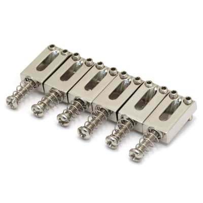 BP-2333-010 (6) Chrome Cast Narrow Space Bridge Saddles for Import Strat® Guitar