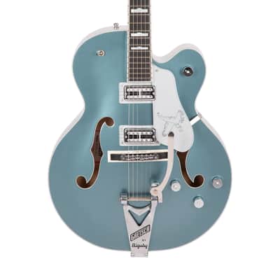 2022 Gretsch G6136T-140 PRO 140th Falcon Hollowbody Gtrw/Bigsby, 2-Tone Stone/Pure Platinum, JT2212XXXX image 4