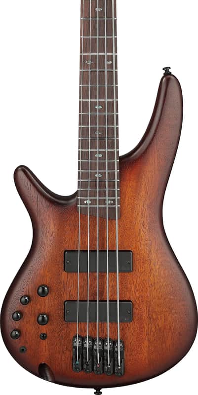 Ibanez SR505AL Standard Left-Handed 5-String Bass Guitar, Rosewood Fingerboard, Mahogany Brown Burst image 1
