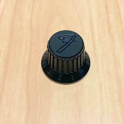 Vintage 1980's Fender F Knob Speed Grip Black Contemporary Stratocaster Tele HM image 1
