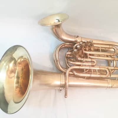 Conn Double Bell Euphonium-Gold Plated-Engraved-Made 1913-Clean-Playable-w/Case! image 15