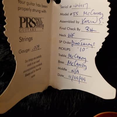 PRS McCarty 10 top birds Solid Brazilian Rosewood Neck Paul Reed Smith 1999 image 15