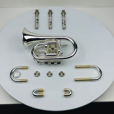 Jupiter JPT-416 Bb Pocket Trumpet that is Silver Plated and in Mint Condition! image 2