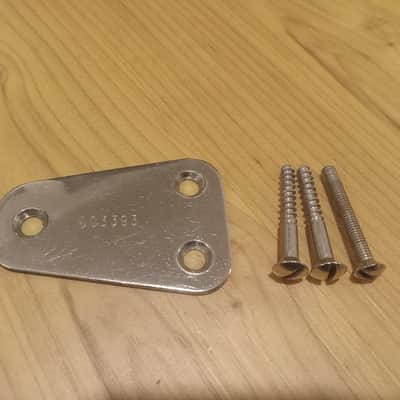 Vintage Circa 1965 Hagstrom Electric Guitar Neck Plate w/ Mounting Screws! Rare, Original Parts! image 1
