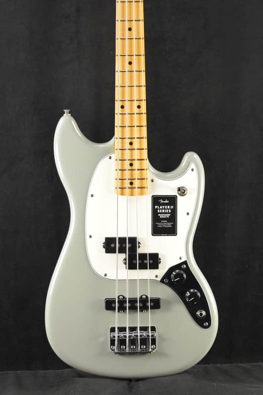 Fender Player II Mustang Bass PJ Cactus Gray Maple Fingerboard image 1