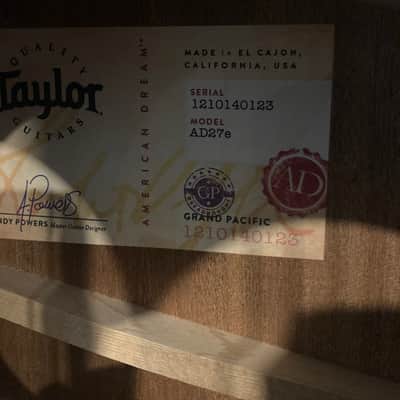 Taylor AD27e American Dream Grand Pacific 2020 - Present image 5